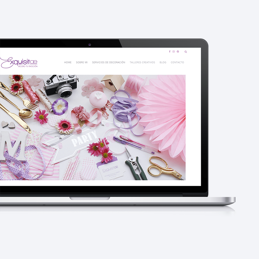 Diseño responsive de Exquisitae, decoracion de eventos, talleres florales y detalles únicos, Palma de Mallorca, Islas Baleares