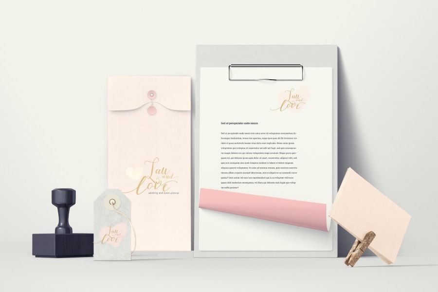 Identidad corporativa de Lau and Love, wedding and event planner de Barcelona, Cataluña